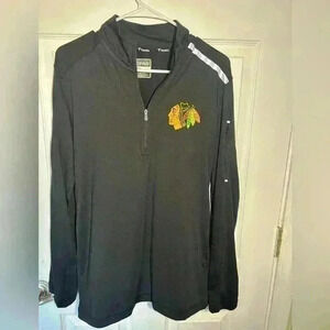 Fanatics NHL Chicago Blackhawks 1/4 Zip Pullover Men’s size Small. Hockey.